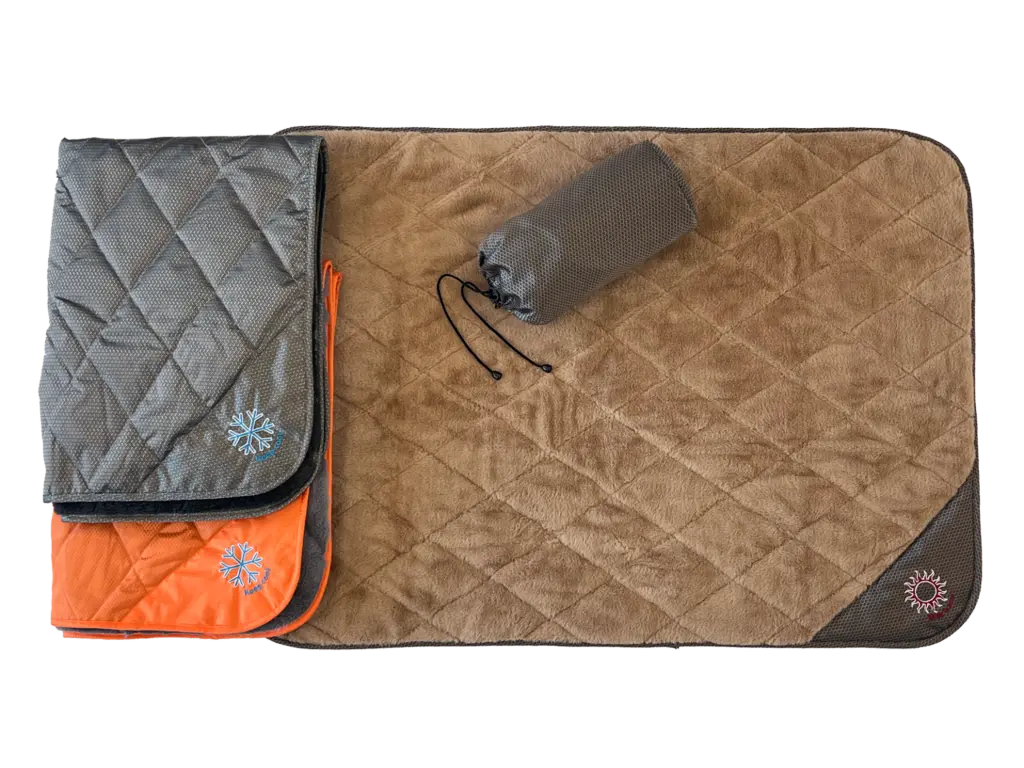 ThermoSwitch Samos Travel Blanket Oranje/Grijs L/XL